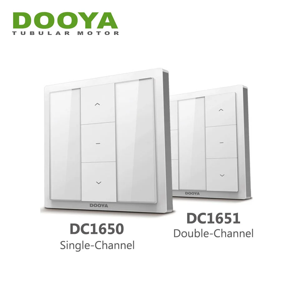 

Dooya DC1650 1-CH,DC1651 2-CH RF433 Wall Emitter Remote Controller for Dooya RF433 Curtain Motor KT320E DT52E DT360,DT KT82TN TV