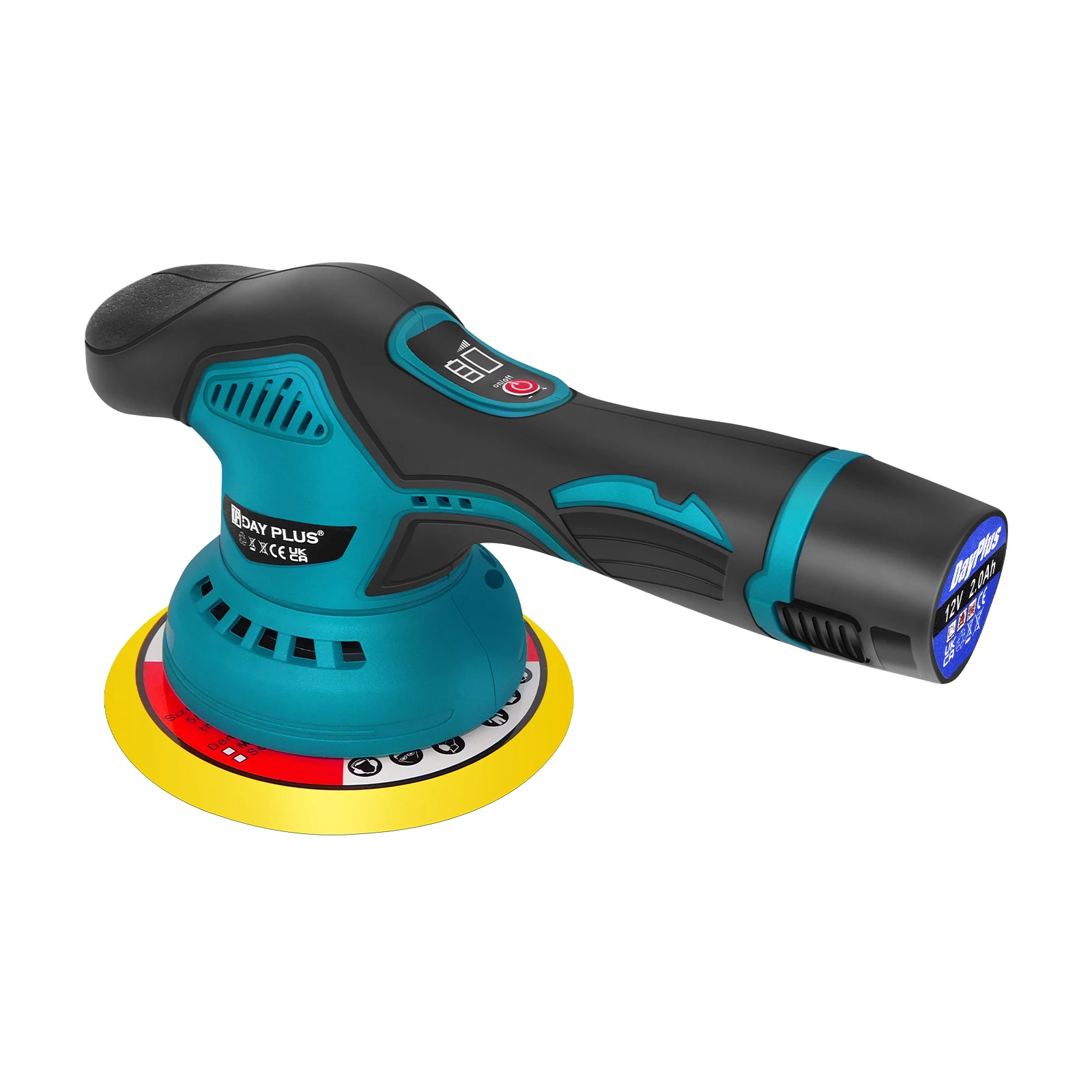 Cordless Car Polisher Buffer Polisher with 2 x 2.0Ah Li-Ion Batteries and Charger, 8 Variable Speeds, 22 PCS Accessories