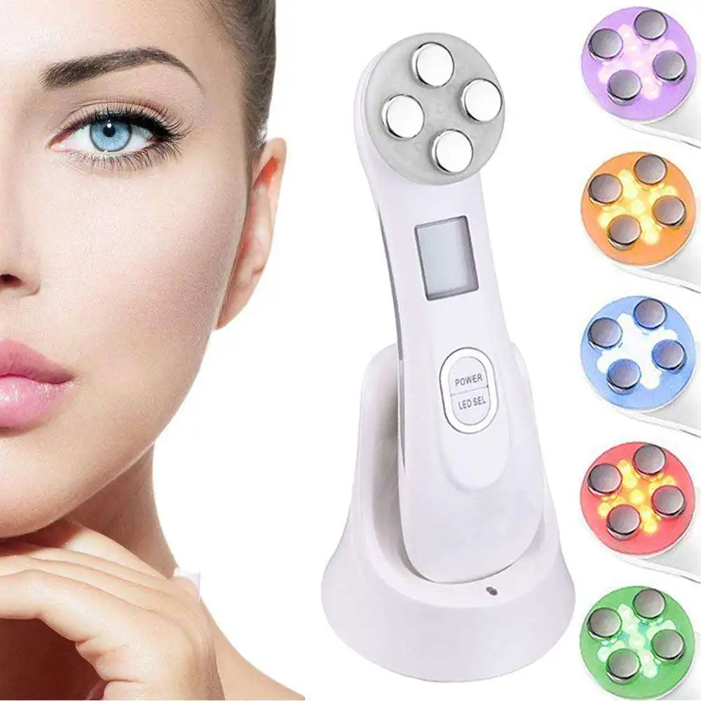 Led Photon Rejuvenation Beauty Device Tighten Wrinkle Removal Face Lifting Machine Ems Micro-Current Facial Skin Firm Massager