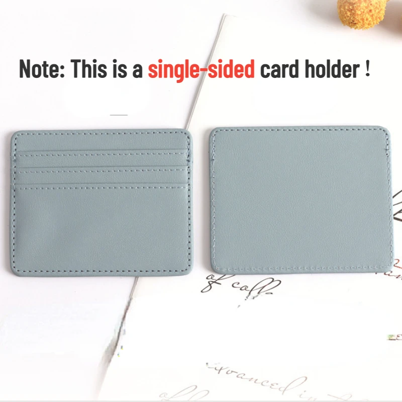 1Pcs Pu Leather ID Card Holder Candy Color Bank Credit Card Box Multi Slot Slim Card Case Wallet Women Men Business Card Cover