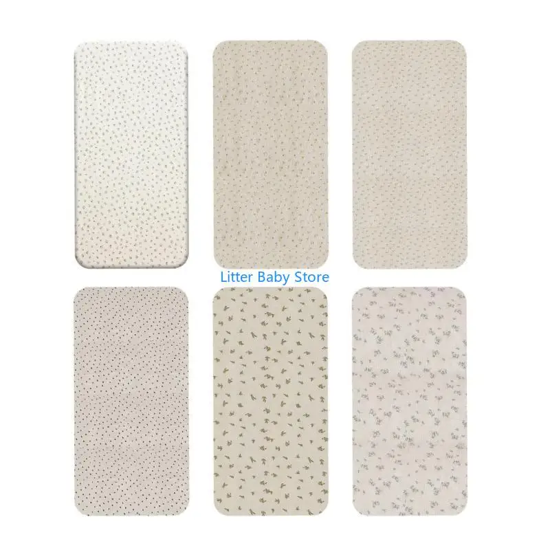 

N80C Мягкое и дышащее хлопковое покрывало для малышей Нежная хлопковая простыня для детской кроватки Мягкое и дышащее постельное