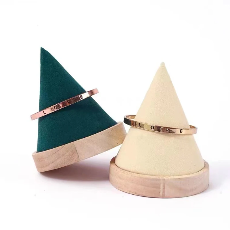 Jewelry Display Wooden Ring Stand Rings Bracelet Watch Pendant Organizer  Holder Jewelry Show Props Jewelry Box Packagin Case