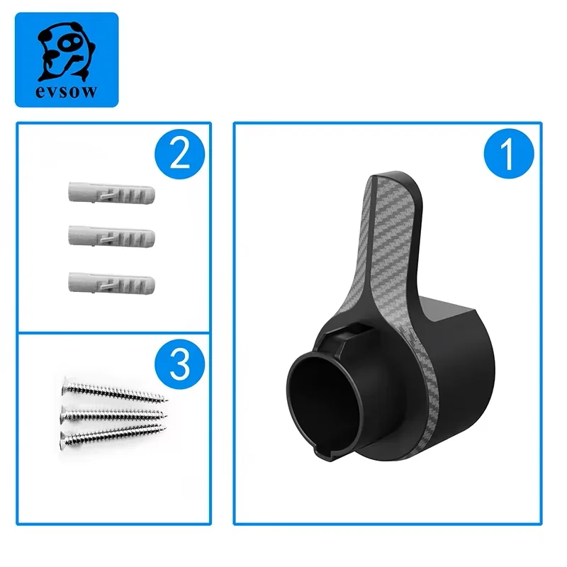 evsow Type1 حامل شاحن سيارات كهربائية جدار جبل الحافظة حوض مركبة كهربية كابل شحن حامل الحافظة Type1 J1772 حامل الكابل