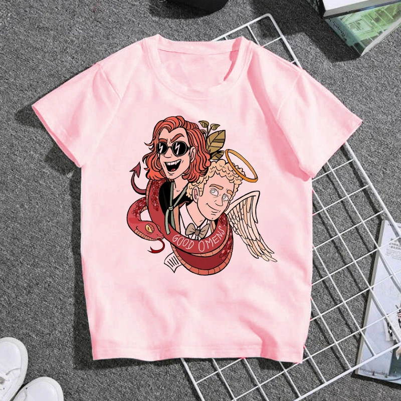 Korean Reviews Many Clothes Good Omens Shirt 90s Y2K Vintage Retro Style Sweatshirt Stitch Woman Clothing 2023 Female Clothing