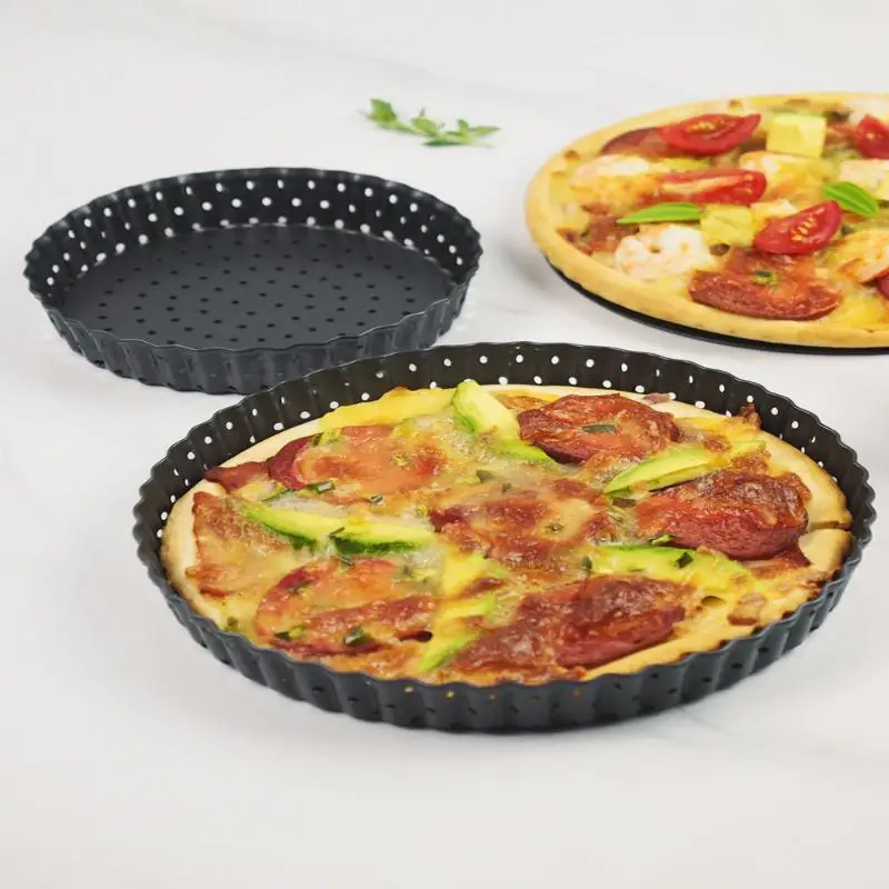 New Sale 5/8/9 Inch Perforated Cake Pan PIZZA Pan Non-Stick Fruit Pie Cake Molds Baking Pan Bottom Baking Tray Bakeware Tools