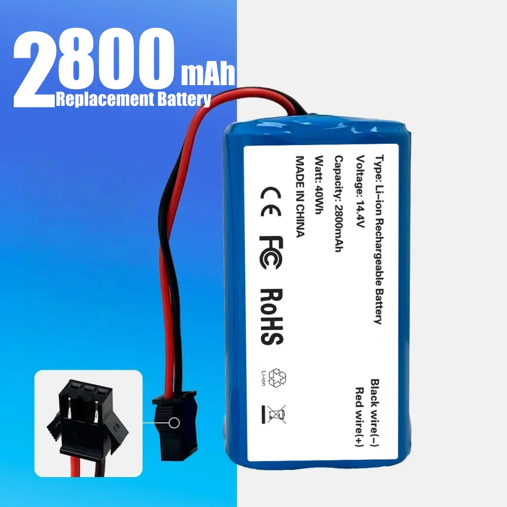 14.4V 2800mAh Battery for Robot Vacuum Cleaner INR18650 M26-4S1P For Mamibot EXVAC660 DEXP MMB-300 Fusion 150 Neatsvor X500