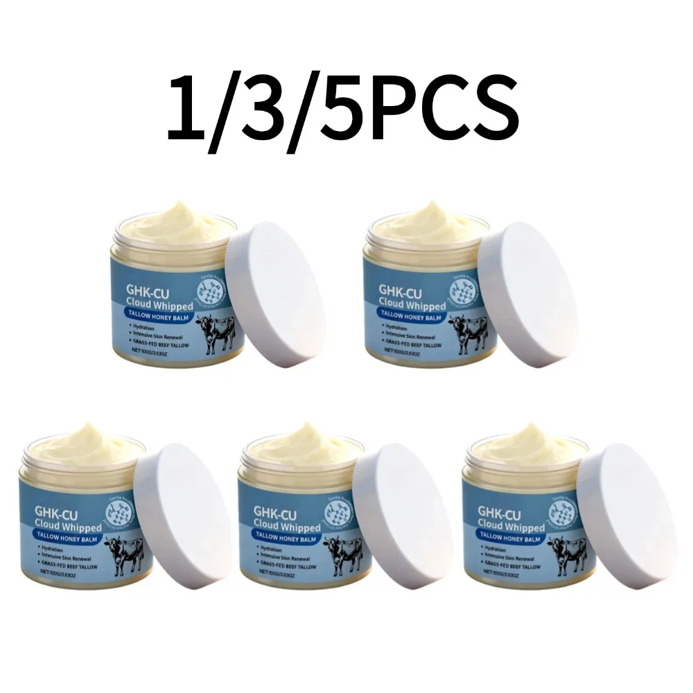 

100 г GHK-CU Cloud Whipped Tallow Balm для лица и тела: питательный медовый увлажняющий бальзам для нежного обновления и восстановления кожи