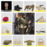 In Stock For Sale UJINDOU WWII The British Soldier Doll 1944 Male Head Sculpt Dress Coat Uniform Helmet Accessories UD9048 1/6