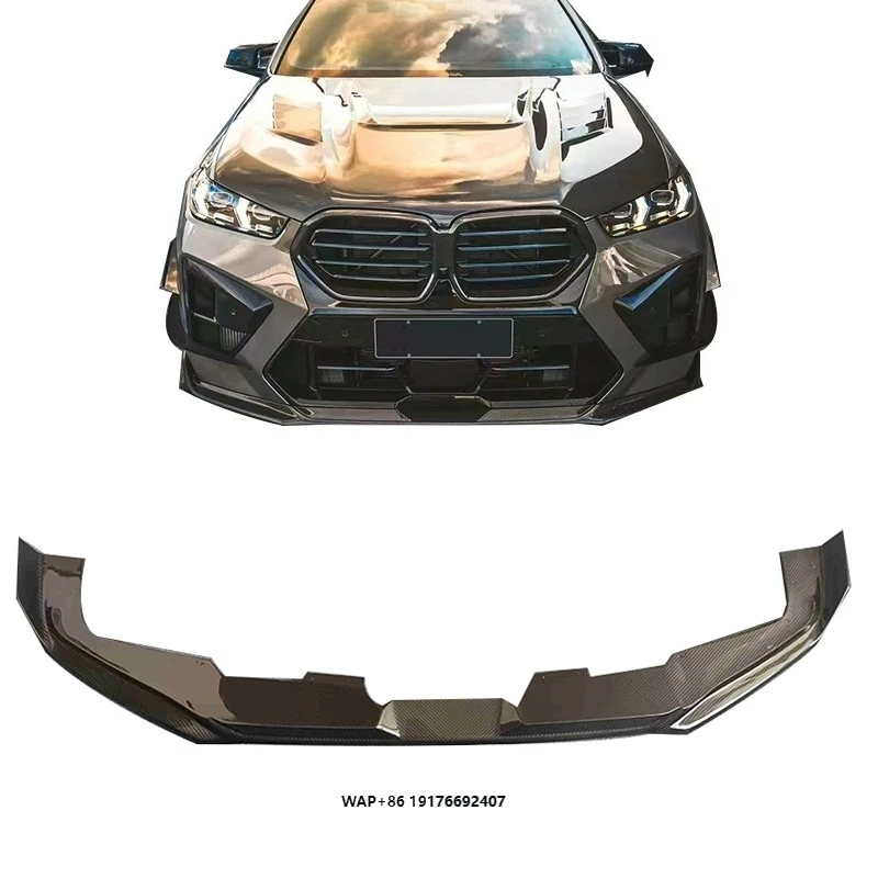 

Высокое качество AE Style X6M F96 Lci Сухая передняя губа из углеродного волокна Сплиттер переднего бампера Идеальная посадка 2024+