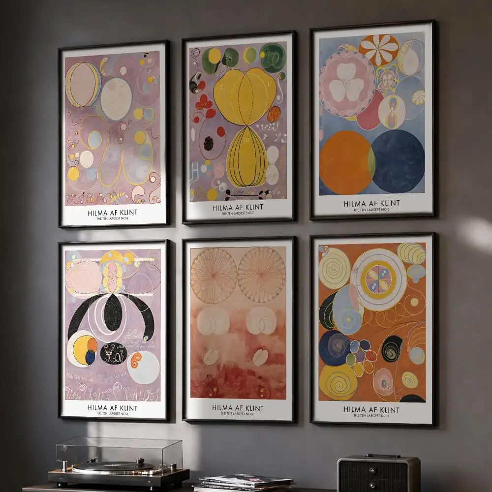 Famous Pretty Art H-Hilma Af Klint Poster HD Home Wall Stickers House Hallway Living Room Bedroom Bar Office Decor Art Prints
