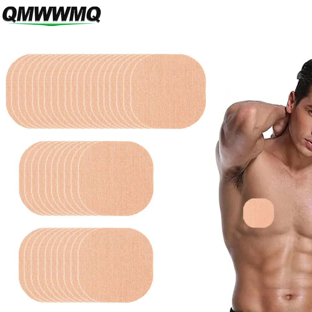 Men Adhesive Nipple Cover Stickers, 40Pcs Waterproof Invisible Breast Pads, Anti-Friction Nipple Protectors for Running Workout