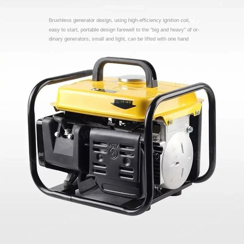 800W Low Noise Gasoline Generator Portable Household Micro Brushless Two Stroke Single Phase Gasoline Generator 220V