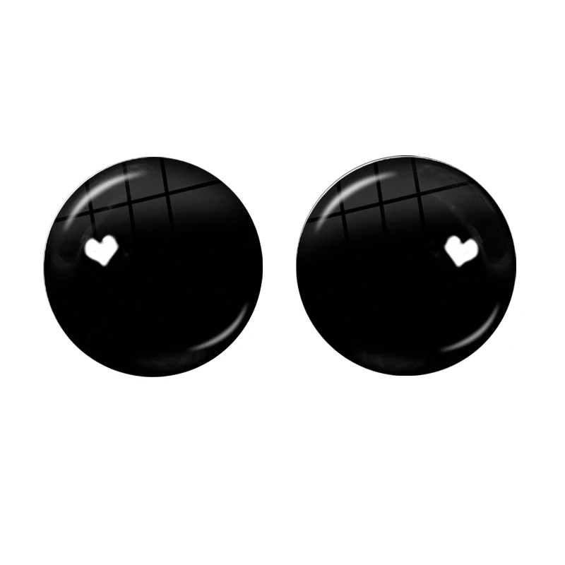 Glass Cartoon Doll Blink Eyes Cute 10pcs 12mm/14mm/18mm/20mm/25mm/30mm Round Cabochon Flat Back Making Findings Jewelry
