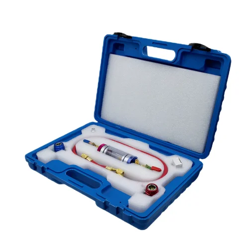Filtro de aceite del compresor de aire acondicionado automotriz y purificador de llenado del analizador de aceite refrigerante para mantenimiento del sistema de refrigeración