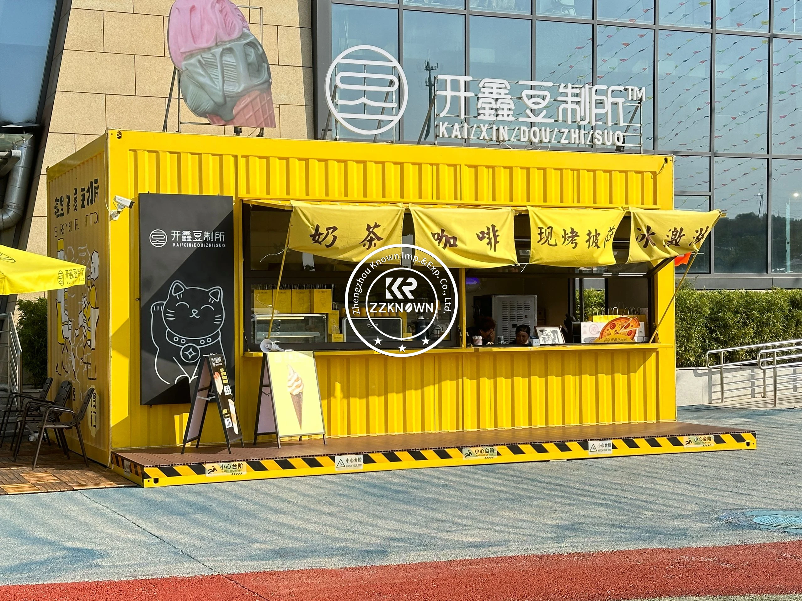 

5M Mobile Food Cart Hotdog Coffee Bar Fabricated Restaurant Food Container Kiosk with Kitchen Hamburger Ice Cream Truck Trailer