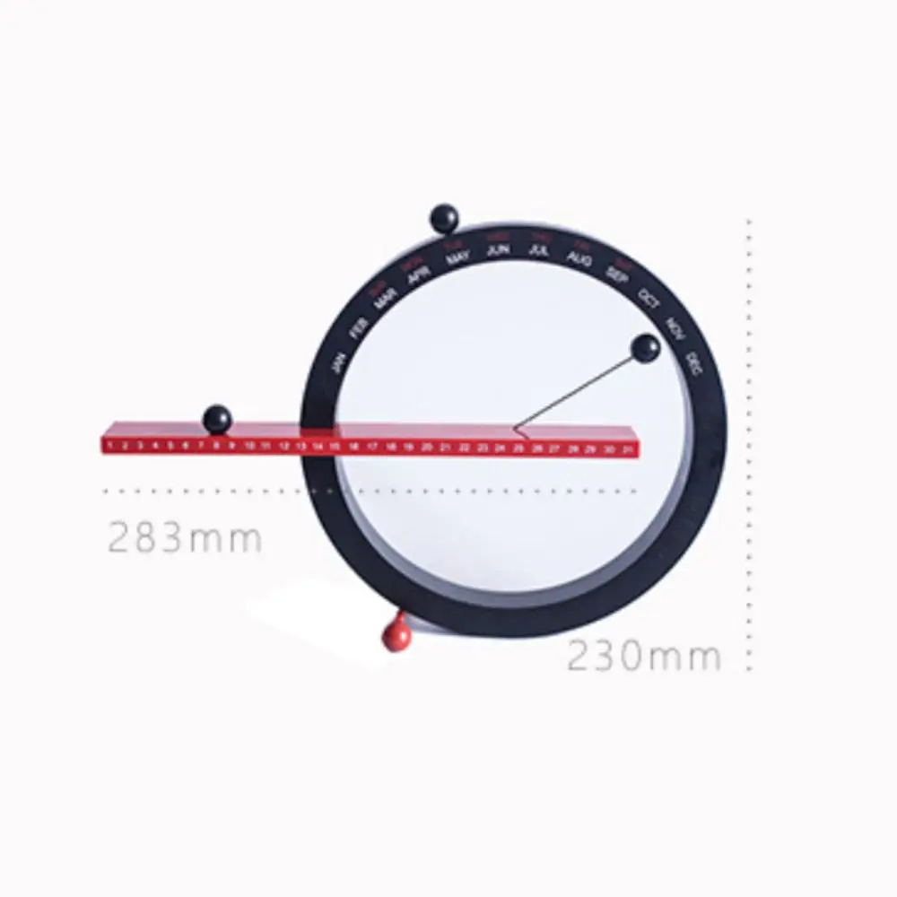 Magnetic Wall Clock Perpetual Wall Calendar Wooden Perpetual Calendar for Home Decor European Style Living Room Bedroom