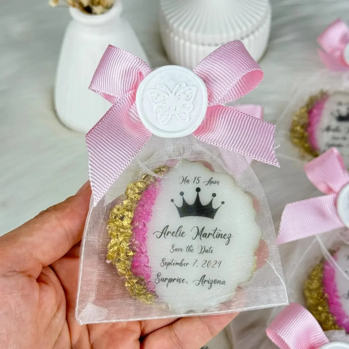 Welcome Baby Epoxy Magnet with Organza pouch, BabyShower Gifts, Custom  Gifts, Girl/Boy Baby Personalized  Fridge Magnet Favor,