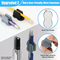 High Quality Silicone Self-Adhesive Creative Pen Rack Anti-fall Anti-lost Storage Clip Marker Pen Desk Organizer Accessories