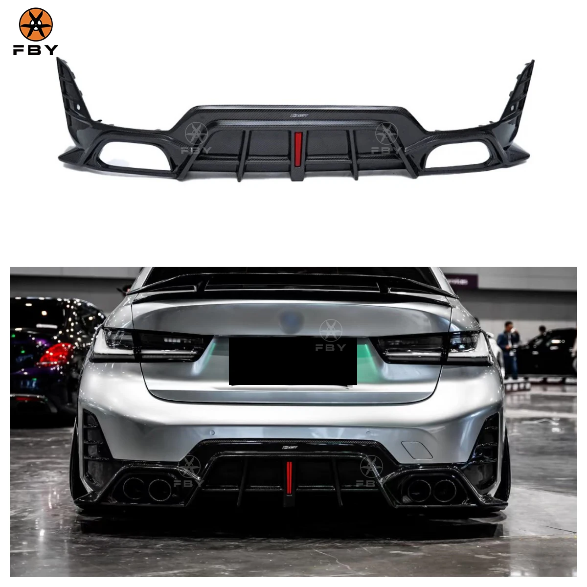 

Hight Quality CMST Style Carbon Fiber Rear Diffuser Lip for BMW G20 3 Series LCI 2023+ Carbon Fiber Auto Parts