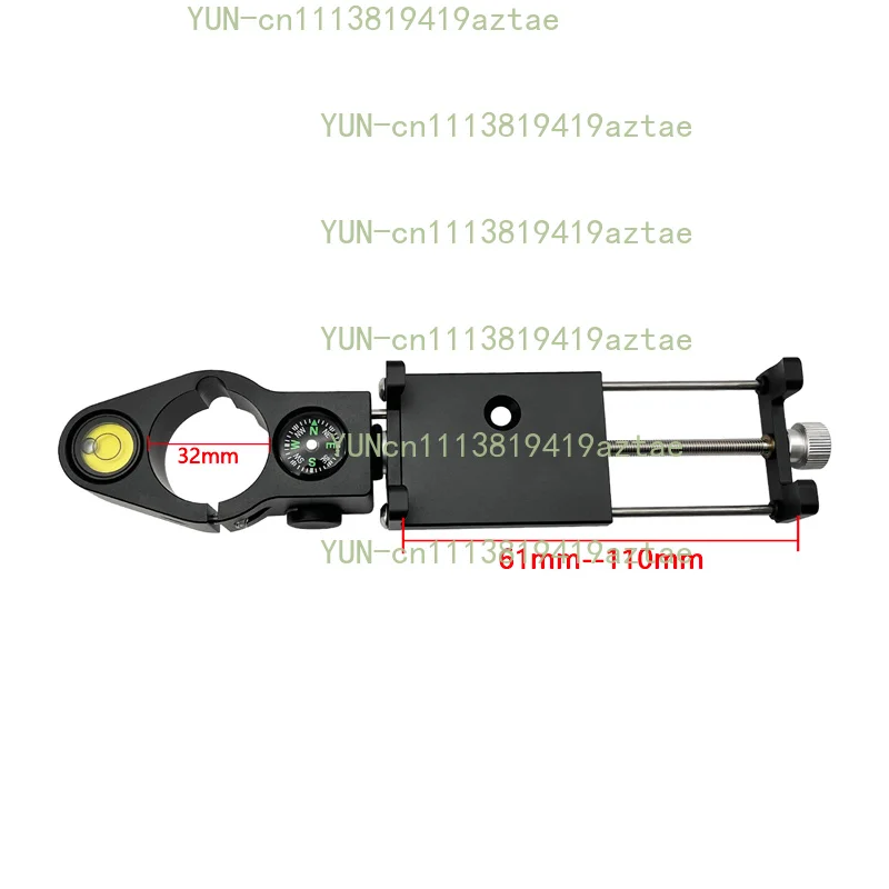Diameter 32mm Universal  Level Bubble  With Phone Holder Bracket Cradle Pole Clamp