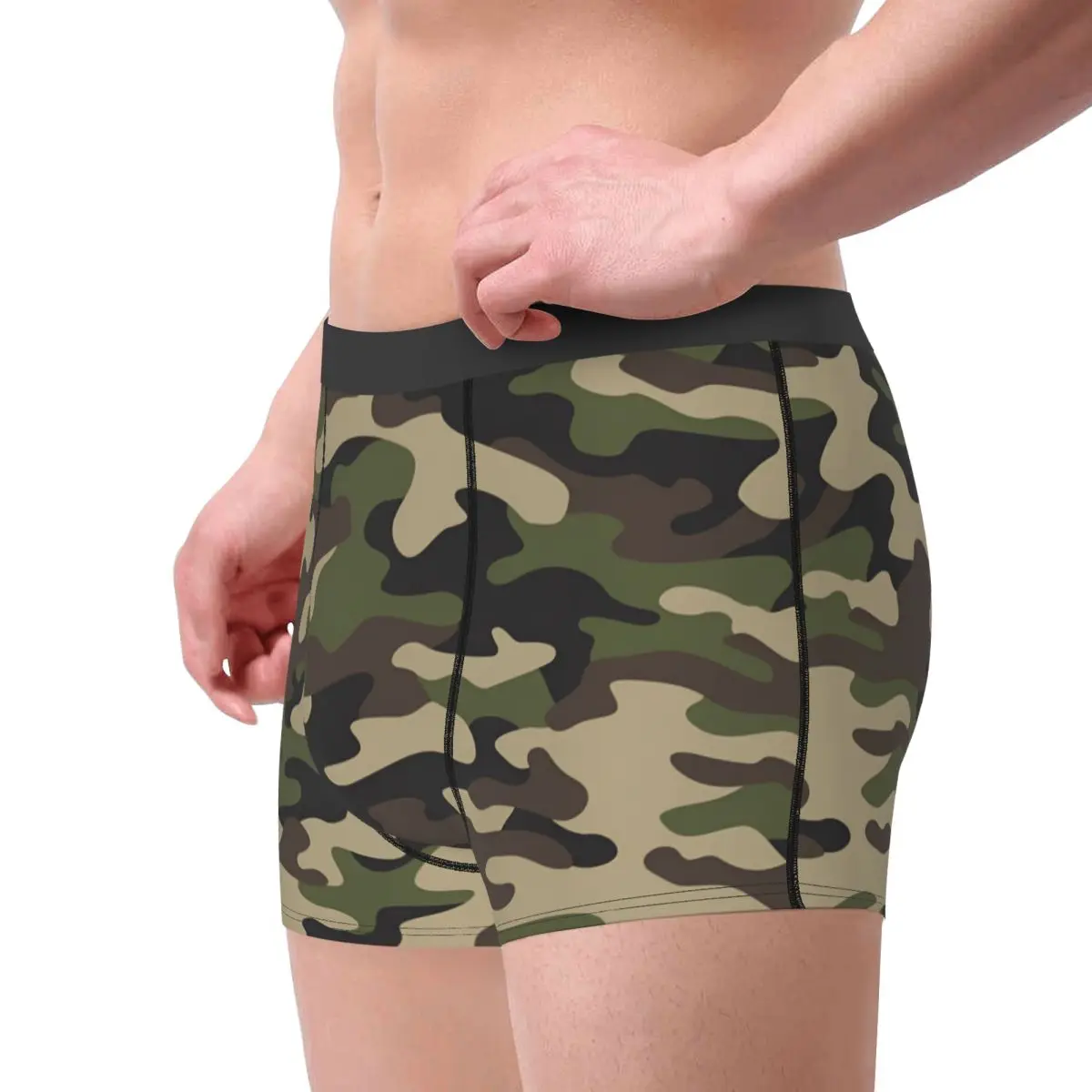 Calzoncillos Boxer de camuflaje urbanos modernos para hombre, regalo de aniversario para novio, ropa interior con estampado 3D, bragas, calzoncillos suaves