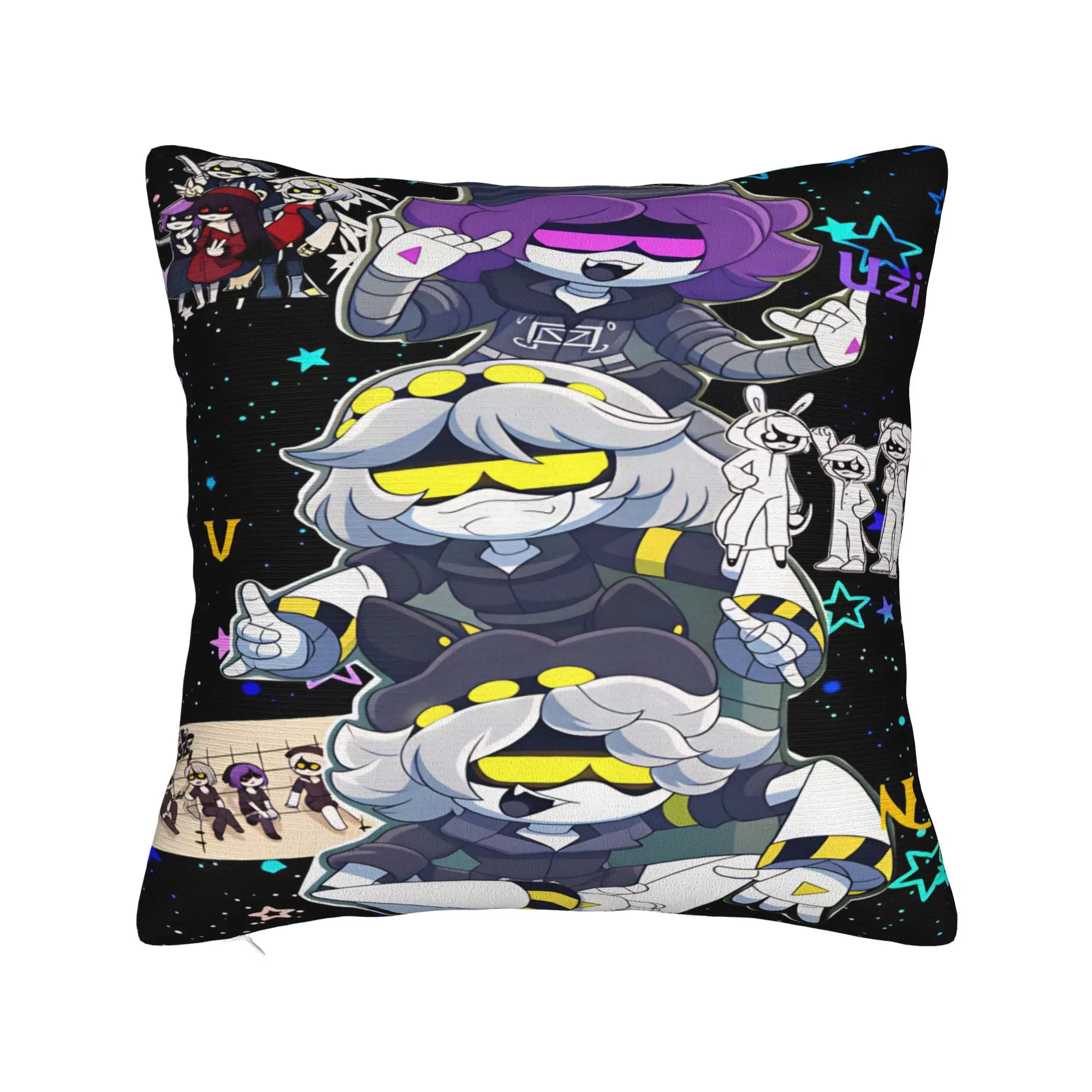Murder Drones Cartoon Animation Pillow Case  Comfy Pillow Cover For Sofa Car Home Decor Kawaii Cushion Cover