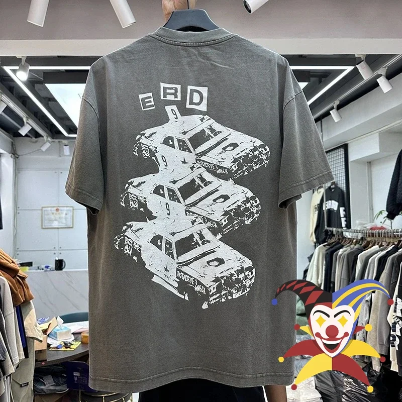 

Винтажная Футболка оверсайз для мужчин и женщин, с принтом автомобиля