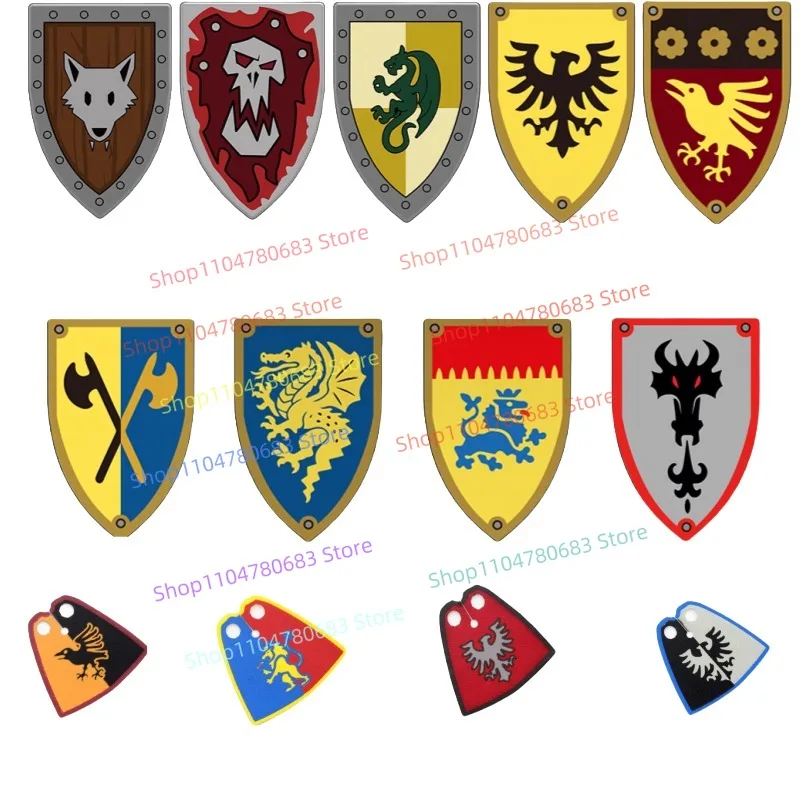 MOC اللبنات بلاك هوك التنين درع عباءة التجمع نموذج تمثال أنيمي الكرتون ملحق لعبة هدية عيد