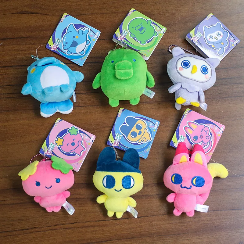 Kawaii Anime Plush Keychain Cartoon Characters Stuffed Animal Soft Bag Charm Aesthetic Backpack Pendant Keyring Boys Girls Gift
