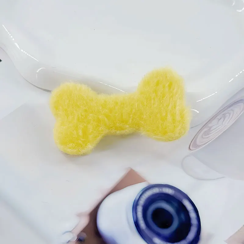 40 Stück, 7 cm, niedliche, beidseitig mit Plüsch gefütterte Hundeknochen-Applikationen zum Aufnähen, ideal für DIY-Broschen, Haarspangen, Accessoires, Puppenkleidung und als dekorative Aufnäher. – Detail 8