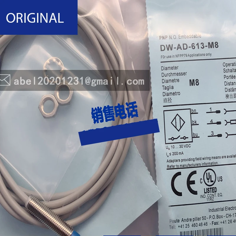 Sensor de comutação de proximidade com três fios pnp