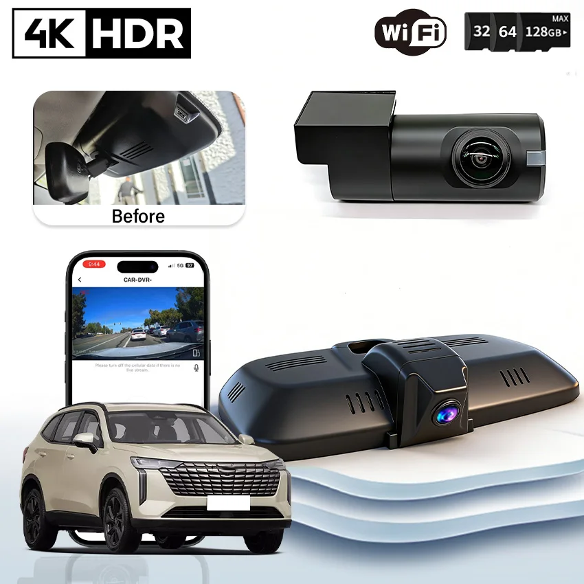 Plug and Play 4K Driving Recorder For HAVAL H6 Plus/Jolion,For HAVAL H6 MAX/PHEV,Night Vision Car Dvr,APP＆WIFI Control DashCam