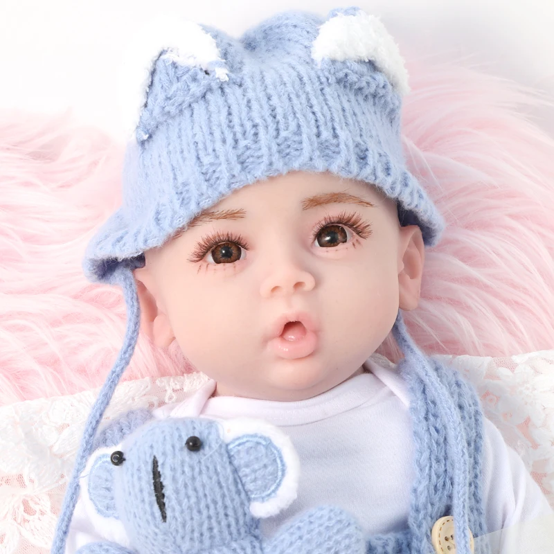 Poupée Reborn Fille en Vinyle Corps Entier de 18 Pouces Lavable avec Cheveux Peints Réalistes – Jouet de Noël Bébé Reborn