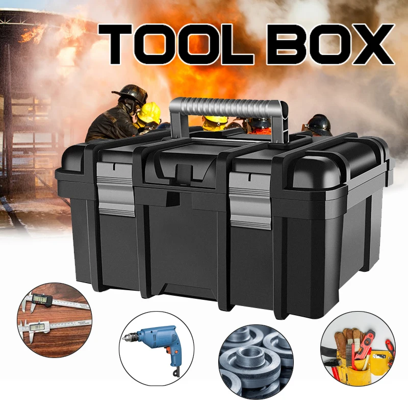 Imagem -02 - Grande Caixa de Ferramentas Impermeável Shockproof Hard Case Vazio Duplo Camadas Toolbox Eletricista Drill Organizer