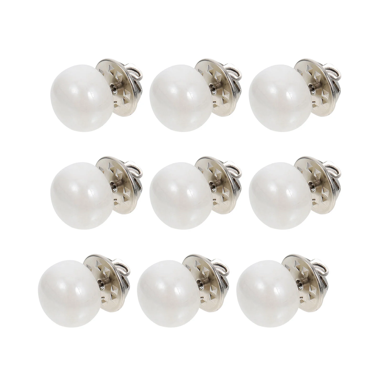 

10 Pcs No-seam Buttons Collar Safety Buckles Anti Emptied Brooches Corsages Hidden for Clothes