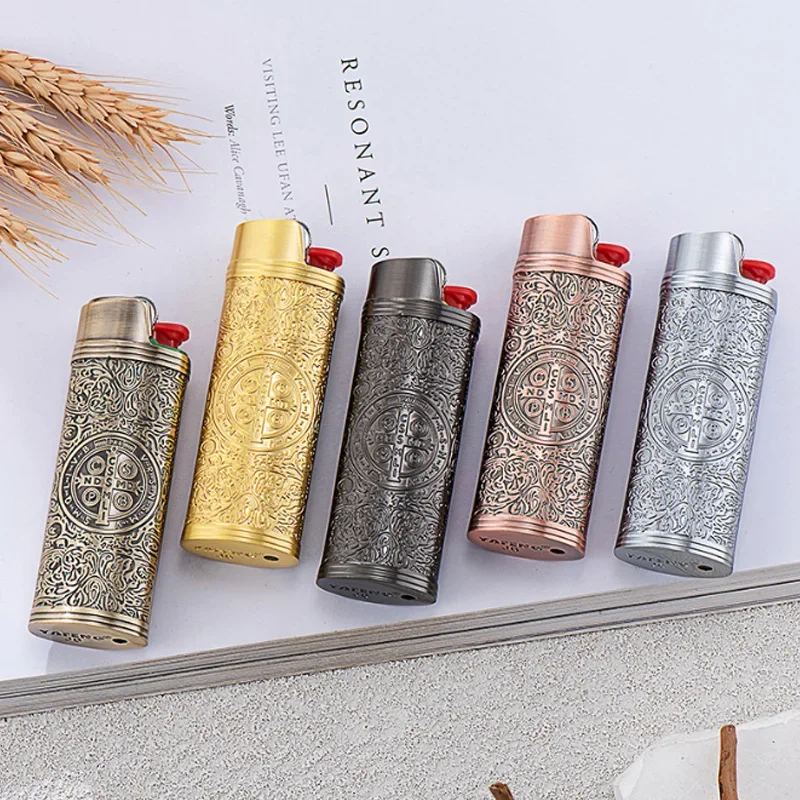 حافظة ولاعة معدنية كلاسيكية كلاسيكية من قسطنطين، حافظة ولاعة لهاتف BIC J6 بالحجم الكامل