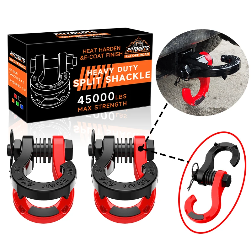 

8T Рабочая конструкция скобы для восстановления натяжения JOWL SPLIT Буксировочная скоба 3/4 Разъемная скоба