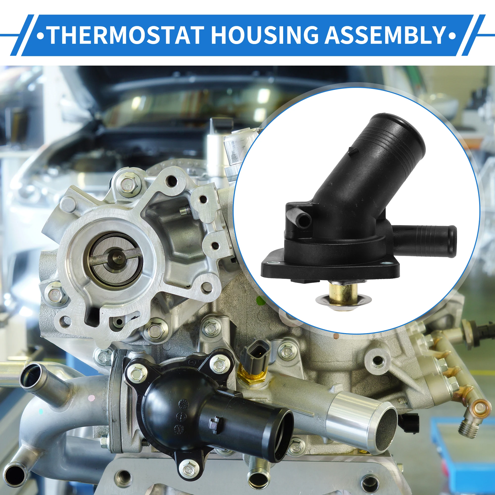 X Autohaux No.LR005765 Thermostat Housing Assembly for Land Rover Range Rover 2006-2009