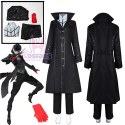 Anime Persona 5 Kurusu Akira Cosplay Costume Joker Uniform Halloween Carnival Women Men Role Play Outfit Party Prop 4PCS