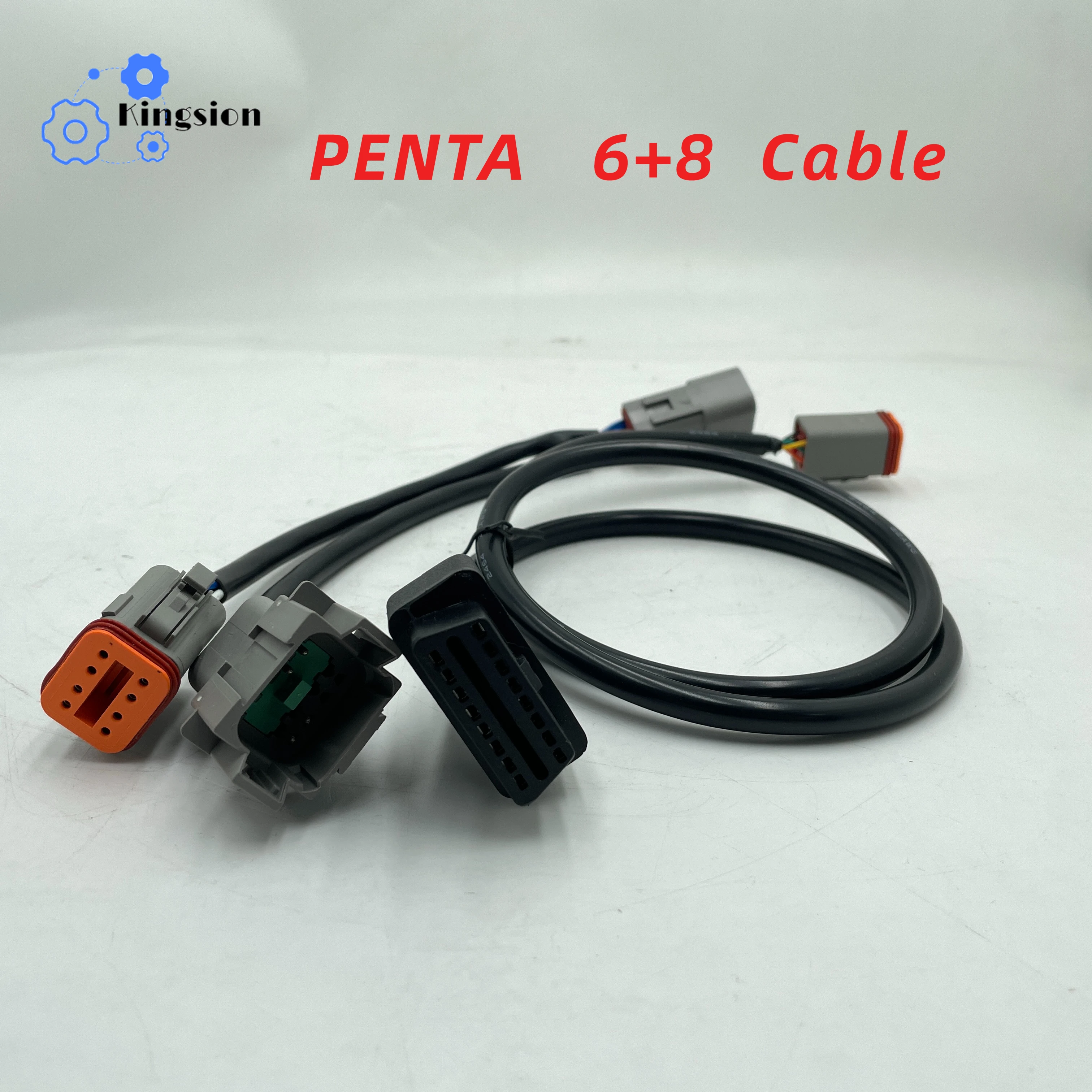 Marine Engine Diagnostic Connect Cable of 6+8 Pins + Software for VOLVO Vocom Vodia Scanner Tool Adapter Penta Industrial Parts