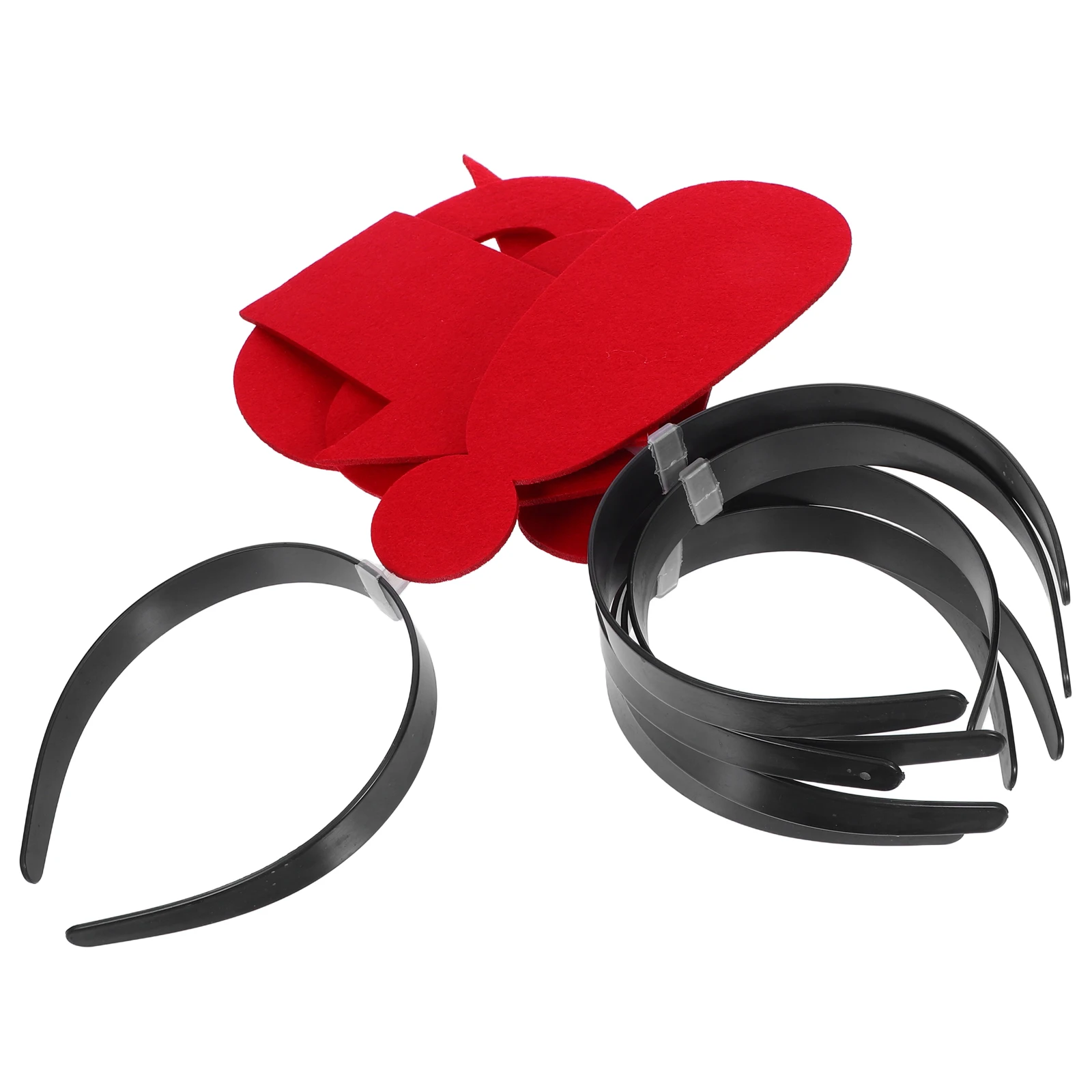 6 قطع من عصابات الرأس الرمزية خفيفة الوزن وإكسسوارات الحفلات رباط شعر أحمر للفتيات في عيد الحب كوسبلاي كرنفال كابينة تصوير عصابات شعر إبداعية #5