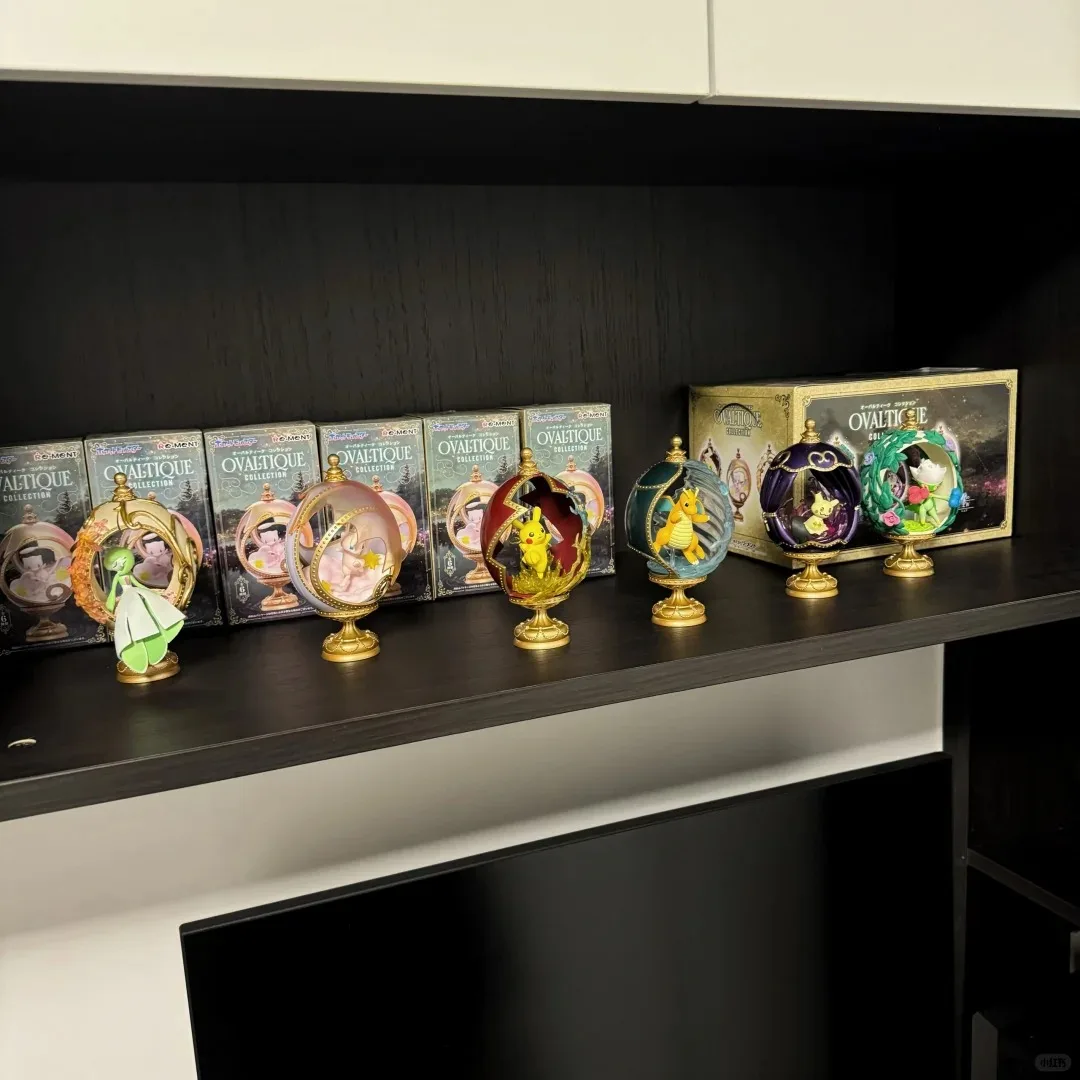 Re-Ment figuras de Pokémon colección OVALTIQUE Pikachu Gardevoir Dragonite Roserade Mimikyu Mew PVC modelo de acción juguetes regalos