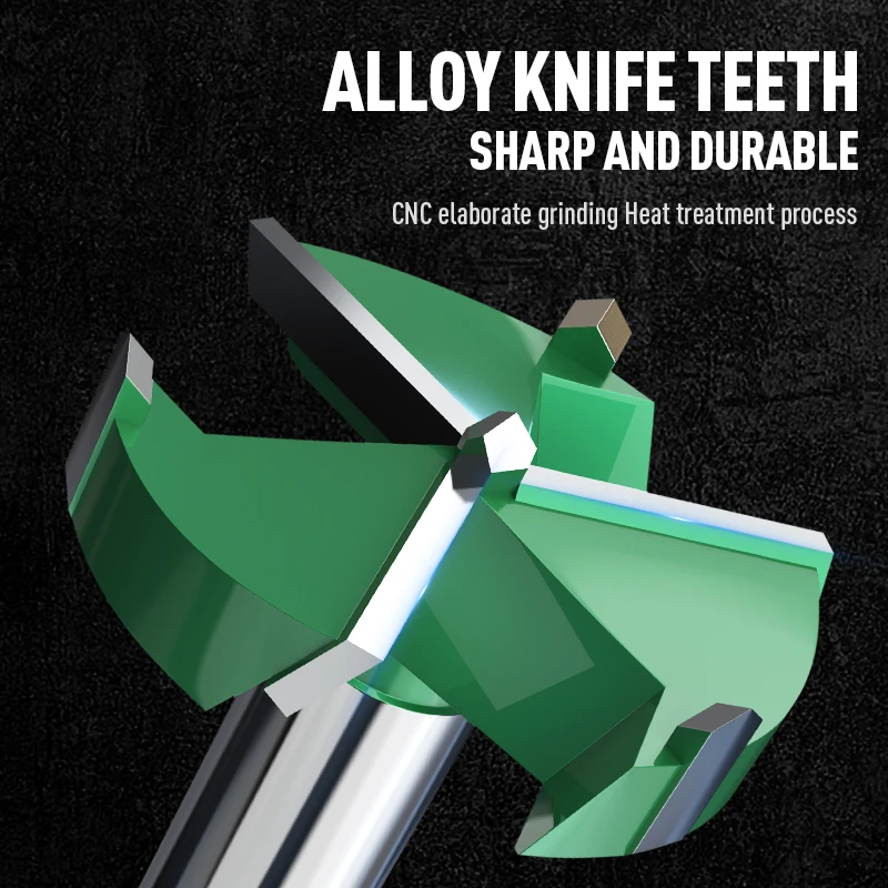 HUHAO 10 มม.รอบ Shank 3 ใบมีด Forstner เจาะ Bit Hole Saw Center Router บิตคาร์ไบด์เครื่องตัดไม้ไม้เครื่องมือ