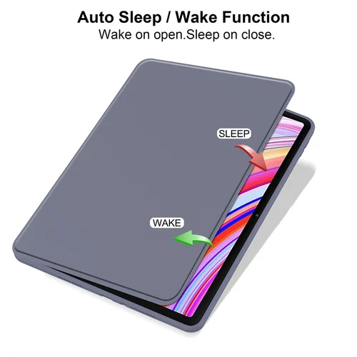 Imagen 2 del producto Funda con rotación de 360 grados para Redmi Pad Pro, funda de 12,1 pulgadas con portalápices para Redmi Pad Pro Poco Pad 12 1 2024, funda para tableta