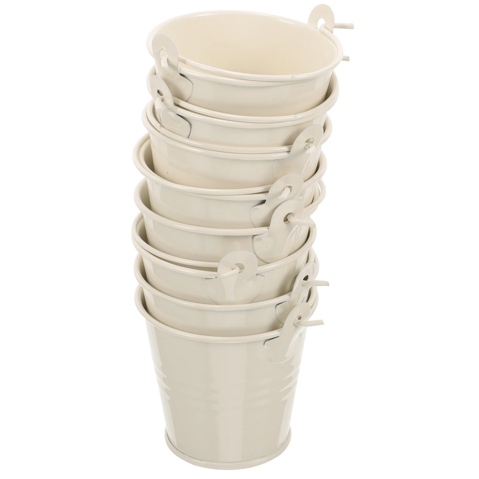

8 Pcs Collapsible Bucket Mini Floral Containers Metal Tin Buckets Decorations Iron