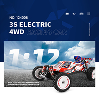 Wltoys 1/12 124008 Drift Cars 2000mAh 60km/h High Speed 3S Brushless Motor Remote Control 4WD Off-Road Toys for Adults