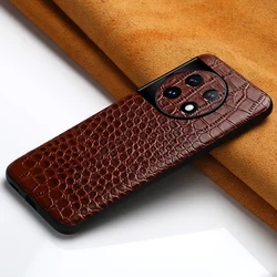 Genuine Cowhide Leather Phone Case for Oneplus 13 12 One Plus Luxury Shockproof 360 Full Protection Back Cover Protector Shell