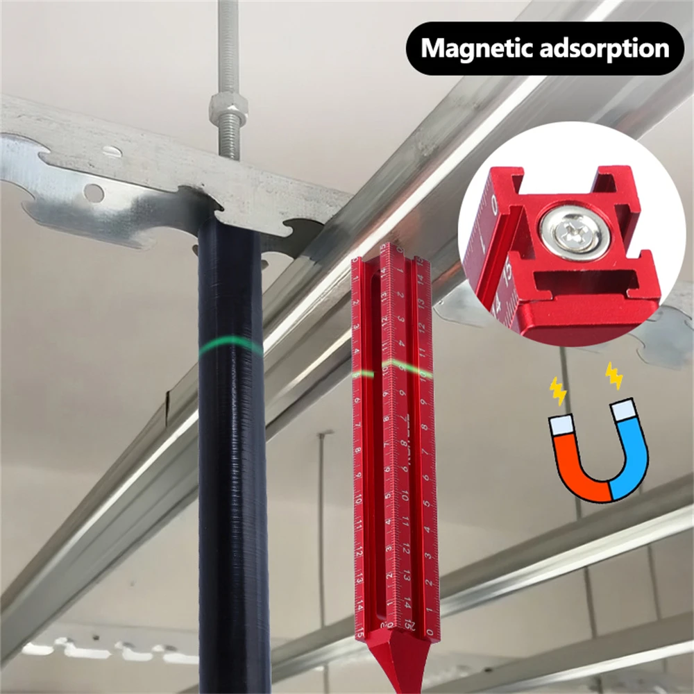 Woodworking Closing and Marking Ruler 4-in-1 Aluminum Alloy Contour Extractor Edge Corner Measuring Gauge Ceiling Level Ruler