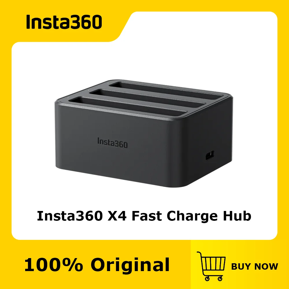 Official & Original Insta360 X4 Fast Charge Hub,Supports PD fast charging, charging the battery to 80% in 26 minutes.