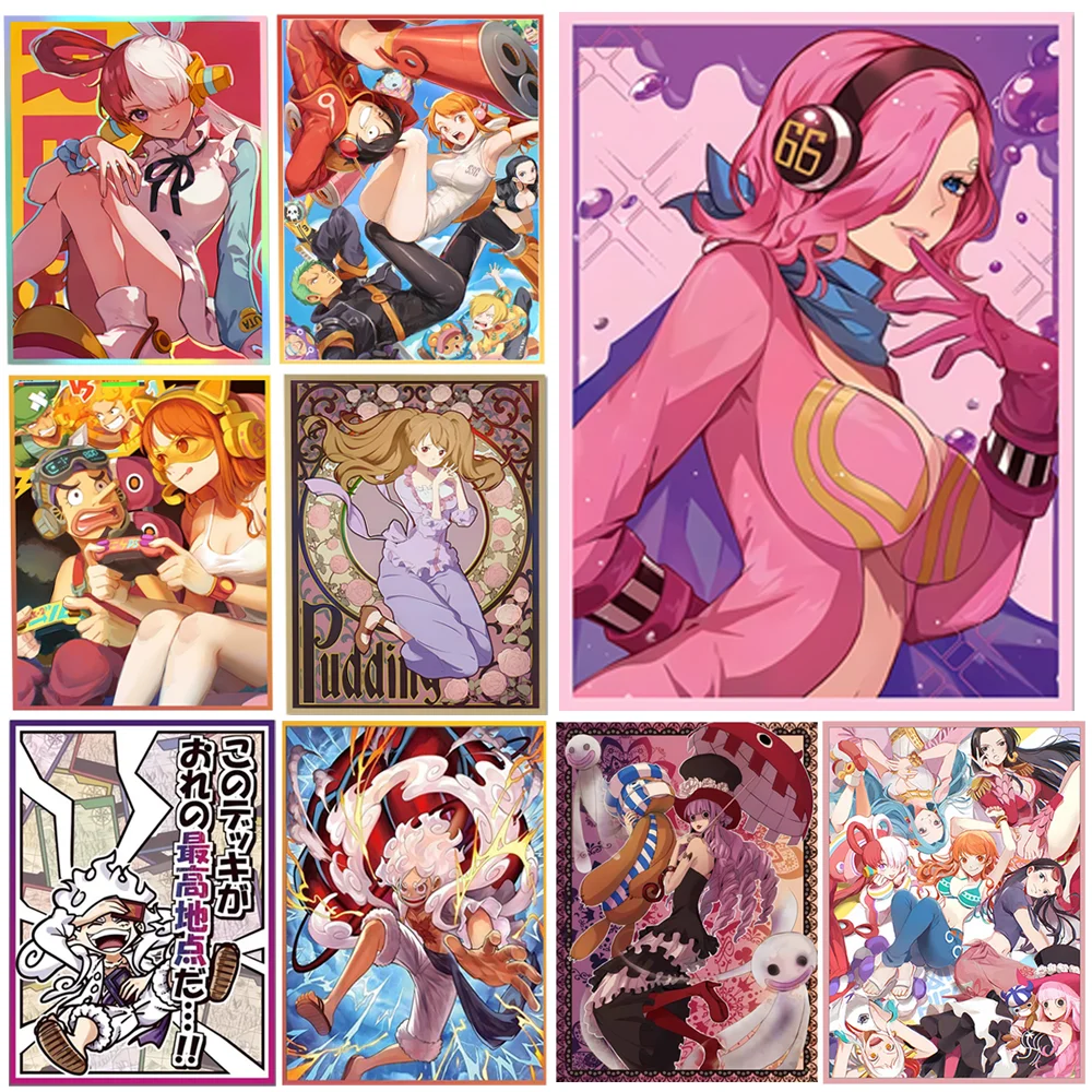 

One Piece Card Sleeves 67x92mm 60PCS/Set, Luffy/The Straw Hat Pirates/Perona /Uta/Breen Collection Protect Cards for PKM OPCG